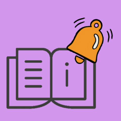 お知らせの鈴がなっているインフォメーションノート